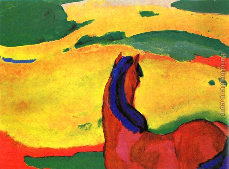 Franz Marc Horse in a Landscape